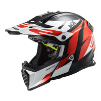 LS2 MX437J Fast EVO Strike Mini Helmet - Black / White / Red (YOUTH M)