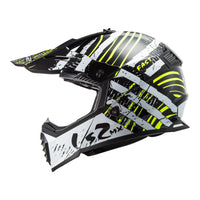 New LS2 MX437 Fast EVO Verve Helmet - Black / White (XL) #LS2MX437VERVEXL