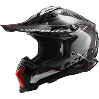 LS2 MX700 Subverter EVO Arched Helmet - Black / Titanium / Silver (3XL)