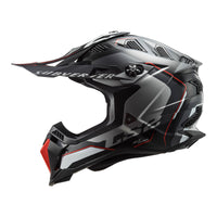 LS2 MX700 Subverter EVO Arched Helmet - Black / Titanium / Silver (S)