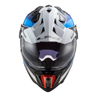 New LS2 Mx701 Explorer Carbon Frontier Helmet Black/Blue LRG LS2MX701EXPCBLKTITL