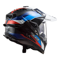 New LS2 Mx701 Explorer Carbon Frontier Helmet Black/Blue LRG LS2MX701EXPCBLKTITL