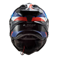 New LS2 Mx701 Explorer Carbon Frontier Helmet Black/Blue Med LS2MX701EXPCBLKTITM