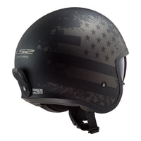 New LS2 OF599 SPITFIRE BLACK FLAG MAT BLK//TIT MED LS2OF599BFMBTM