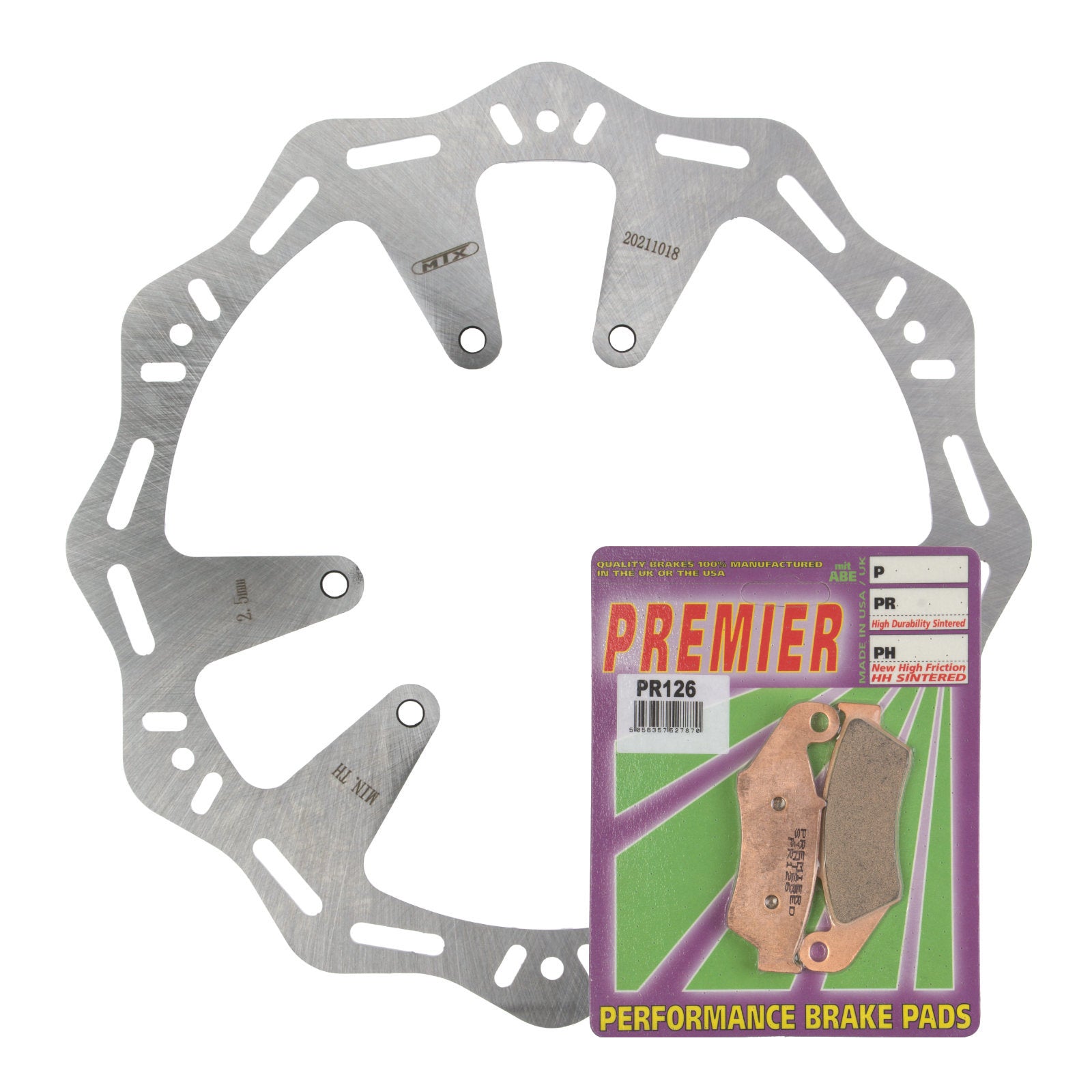 New MTX Hornet Brake Disc & Premier Pad - Front Kit For Honda #MDHKF01002