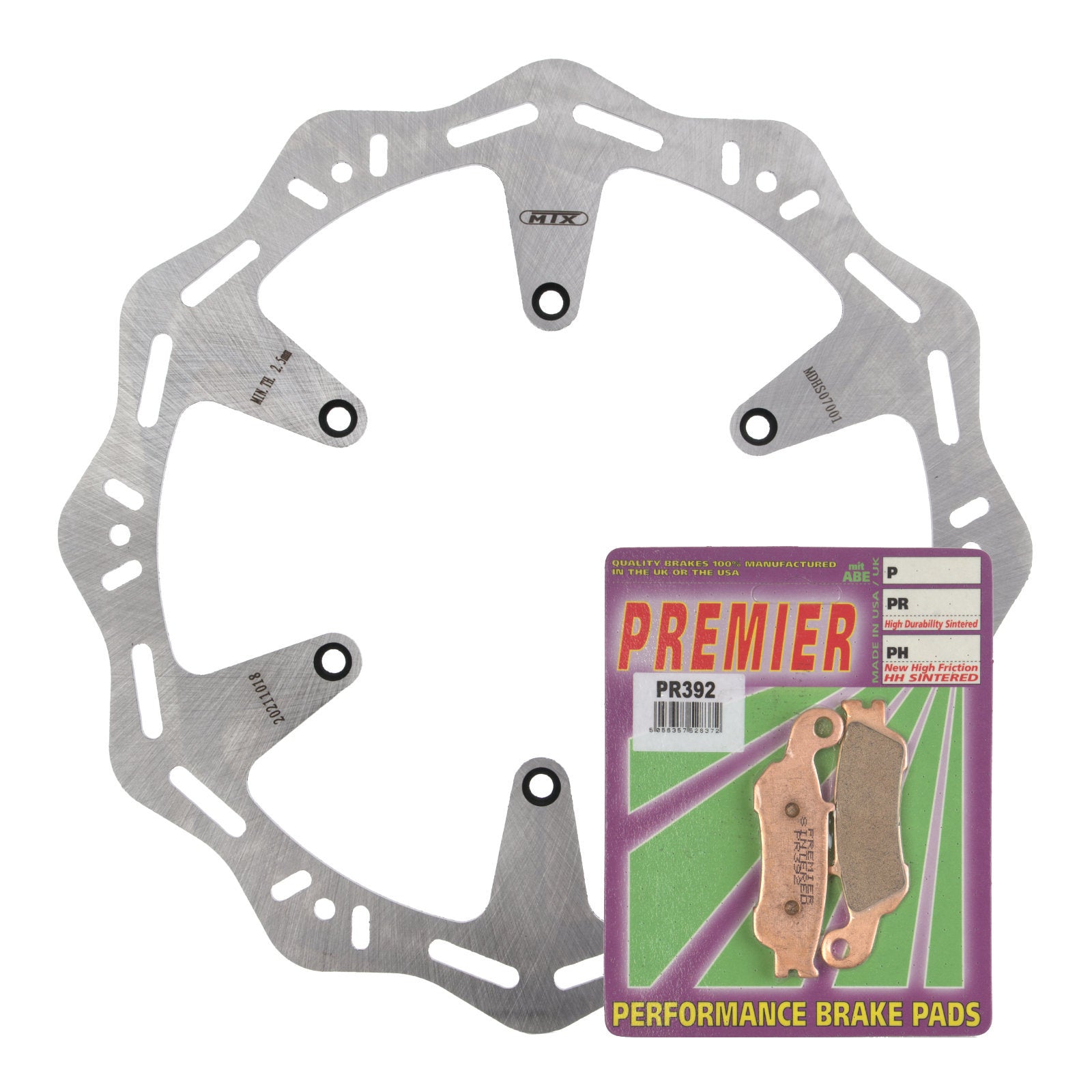 New MTX Hornet Brake Disc & Premier Pad - Front Kit For Yamaha #MDHKF07001