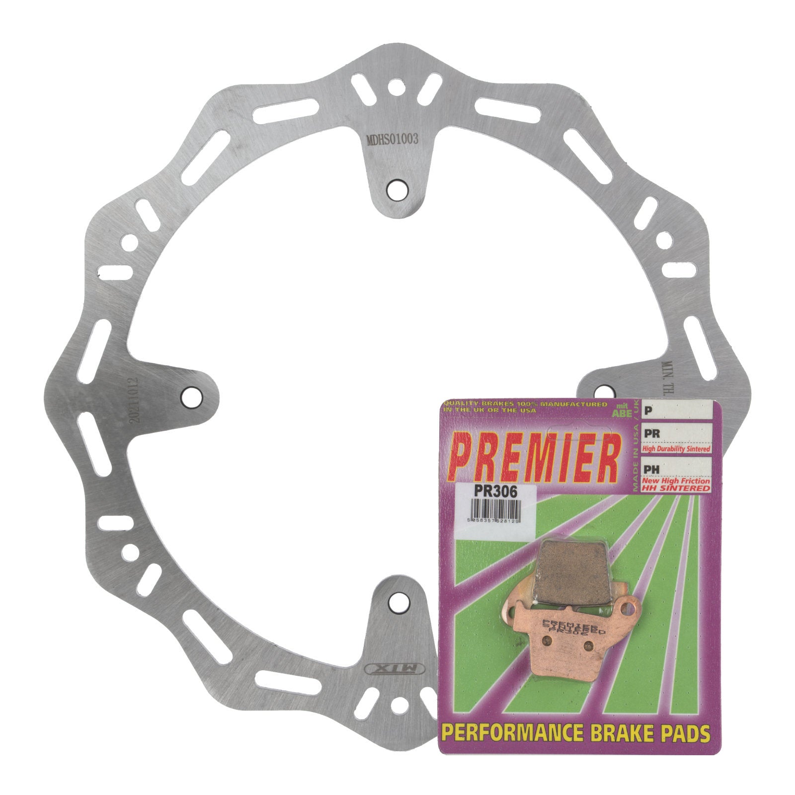 New MTX Hornet Brake Disc & Premier Pad - Rear Kit For Honda #MDHKR01003