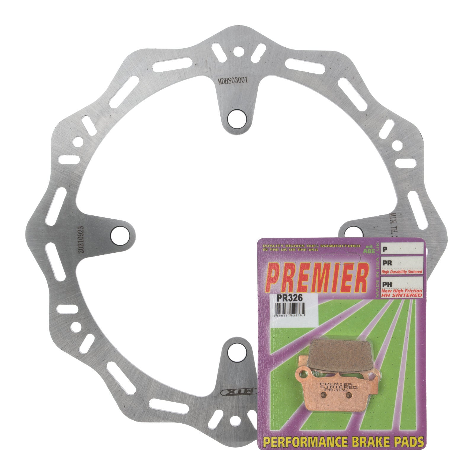 New MTX Hornet Brake Disc & Premier Pad - Rear Kit For Suzuki #MDHKR03004