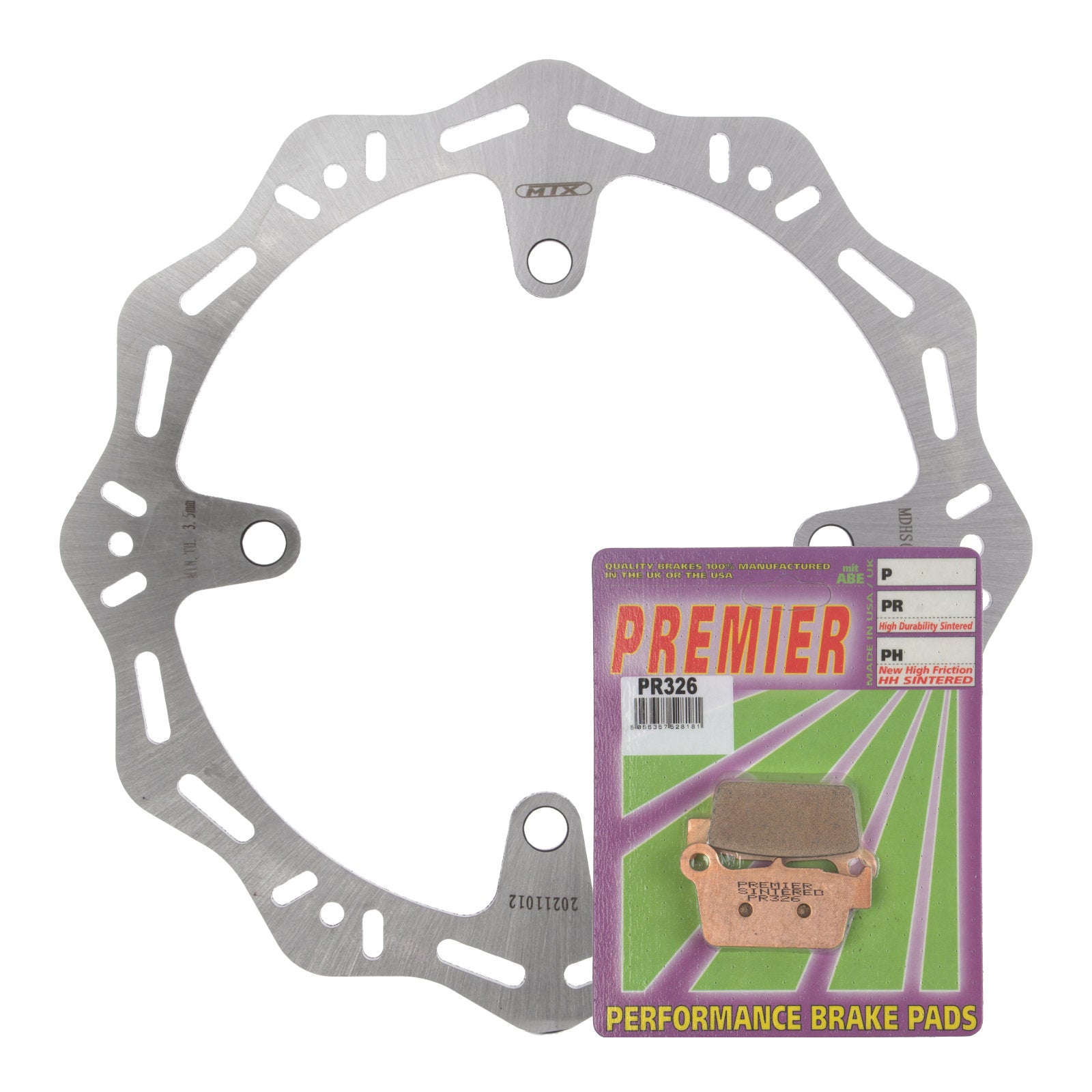 New MTX Hornet Brake Disc & Premier Pad - Rear Kit For Suzuki #MDHKR05002