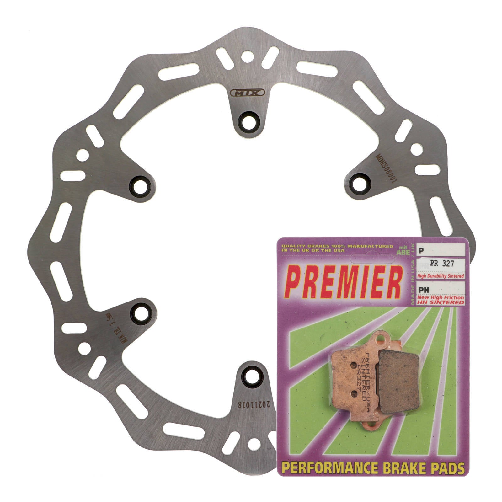 New MTX Hornet Brake Disc & Premier Pad - Rear Kit For Ktm #MDHKR08002