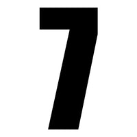 New WHITES Race Number - Black Sticker #7 (10 Pack) #NU6B7