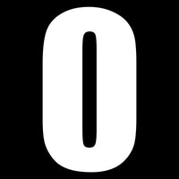 New WHITES Race Number - White Sticker #0 (10 Pack) #NU6W0