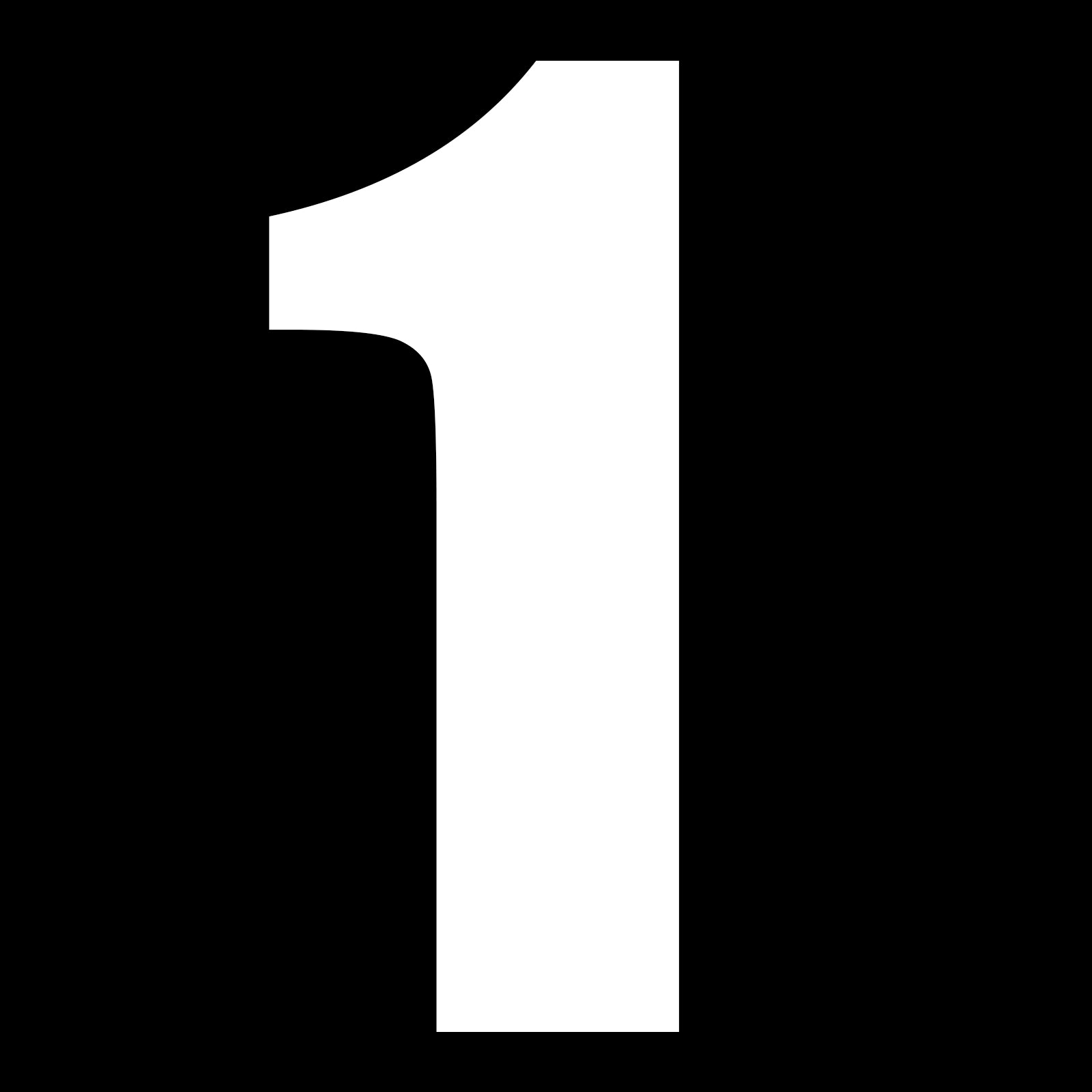 New WHITES Race Number - White Sticker #1 (10 Pack) #NU6W1