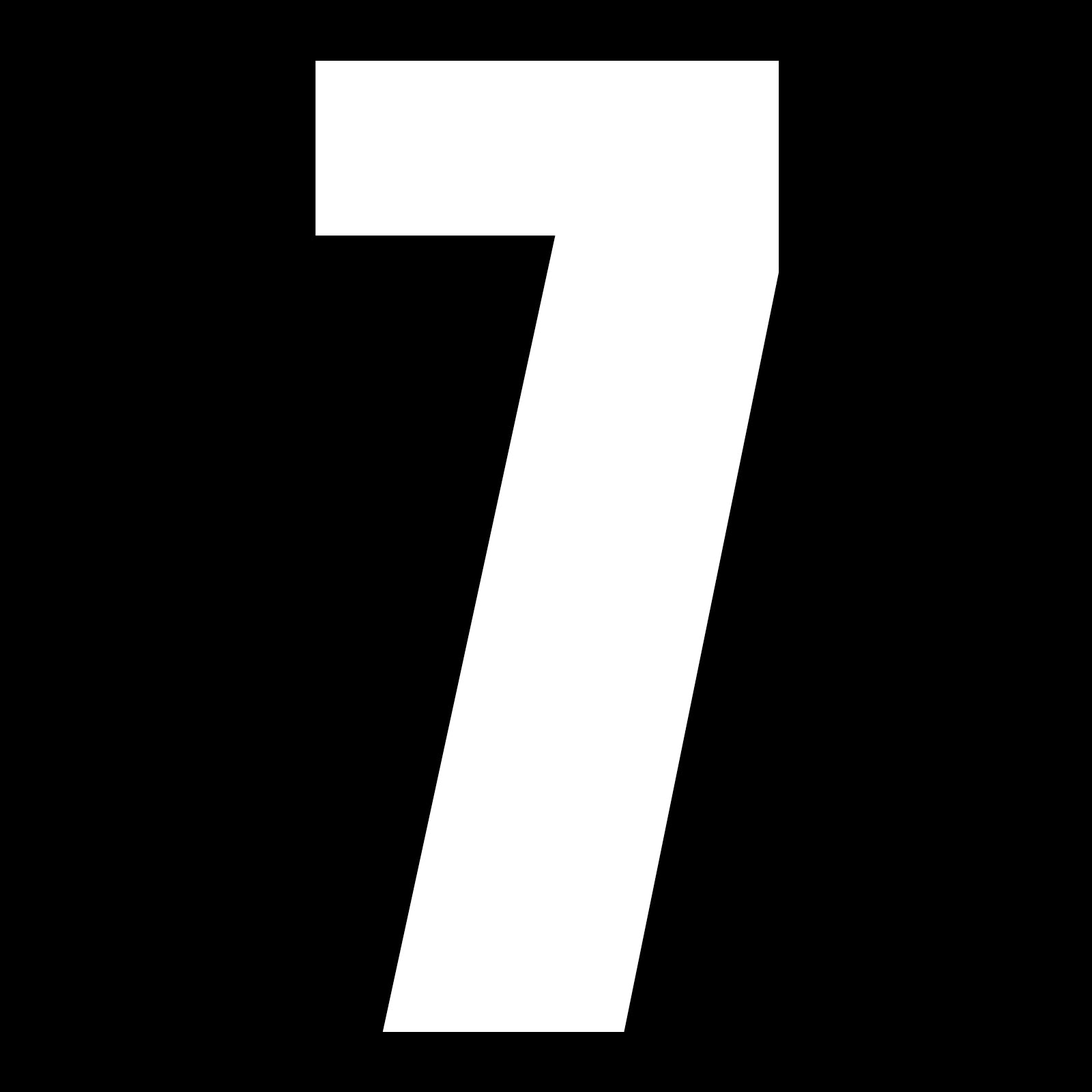 New WHITES Race Number - White Sticker #7 (10 Pack) #NU6W7