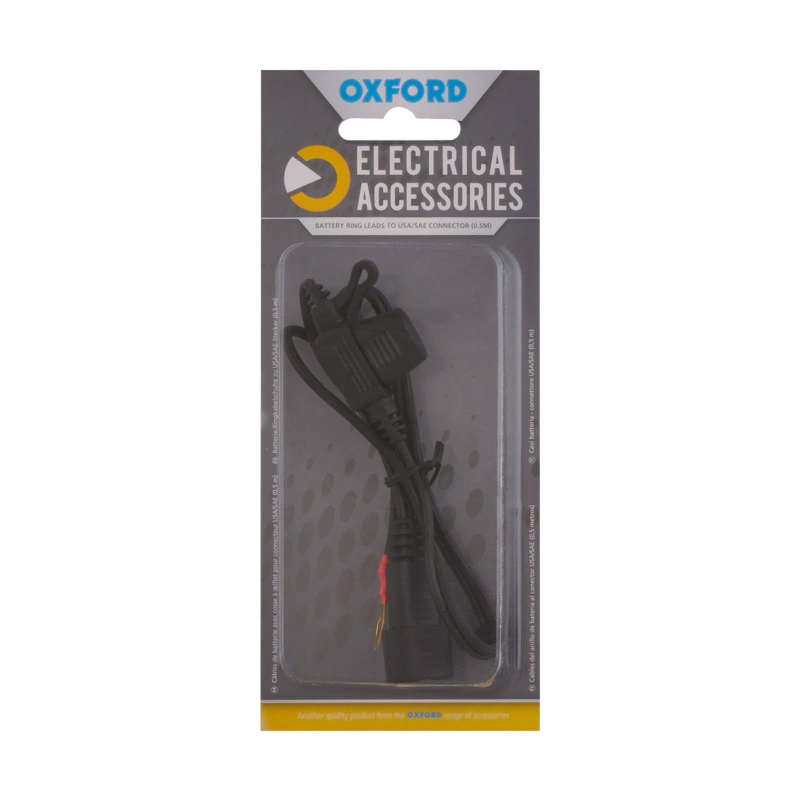 New OXFORD Battery Ring Leads TO USA/SAE Connector (0.5MTR Lead) #OXEL105B