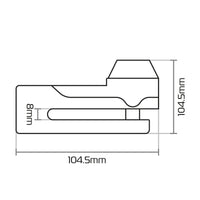 New OXFORD Titan Disc Lock 10mm Pin - Black Include Pouch #OXLK485