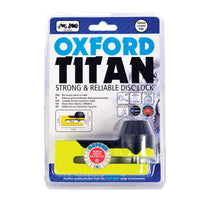 New OXFORD Titan 10mm Pin Disc Lock Yellow Include Pouch #OXLK486