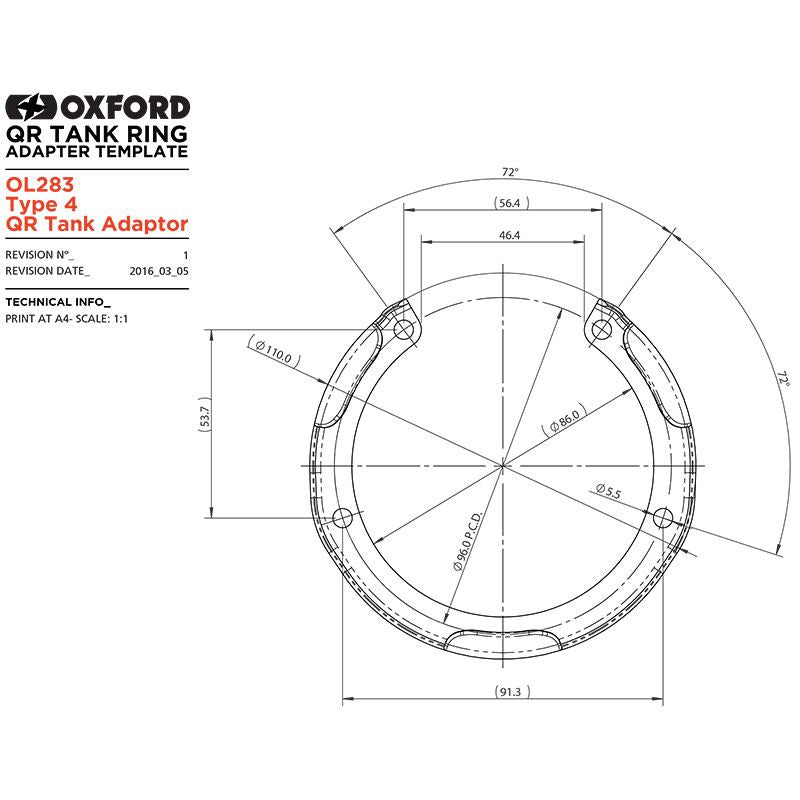 New OXFORD Quick Release Bike Adaptor - Type 4 For Kawasaki #OXOL283