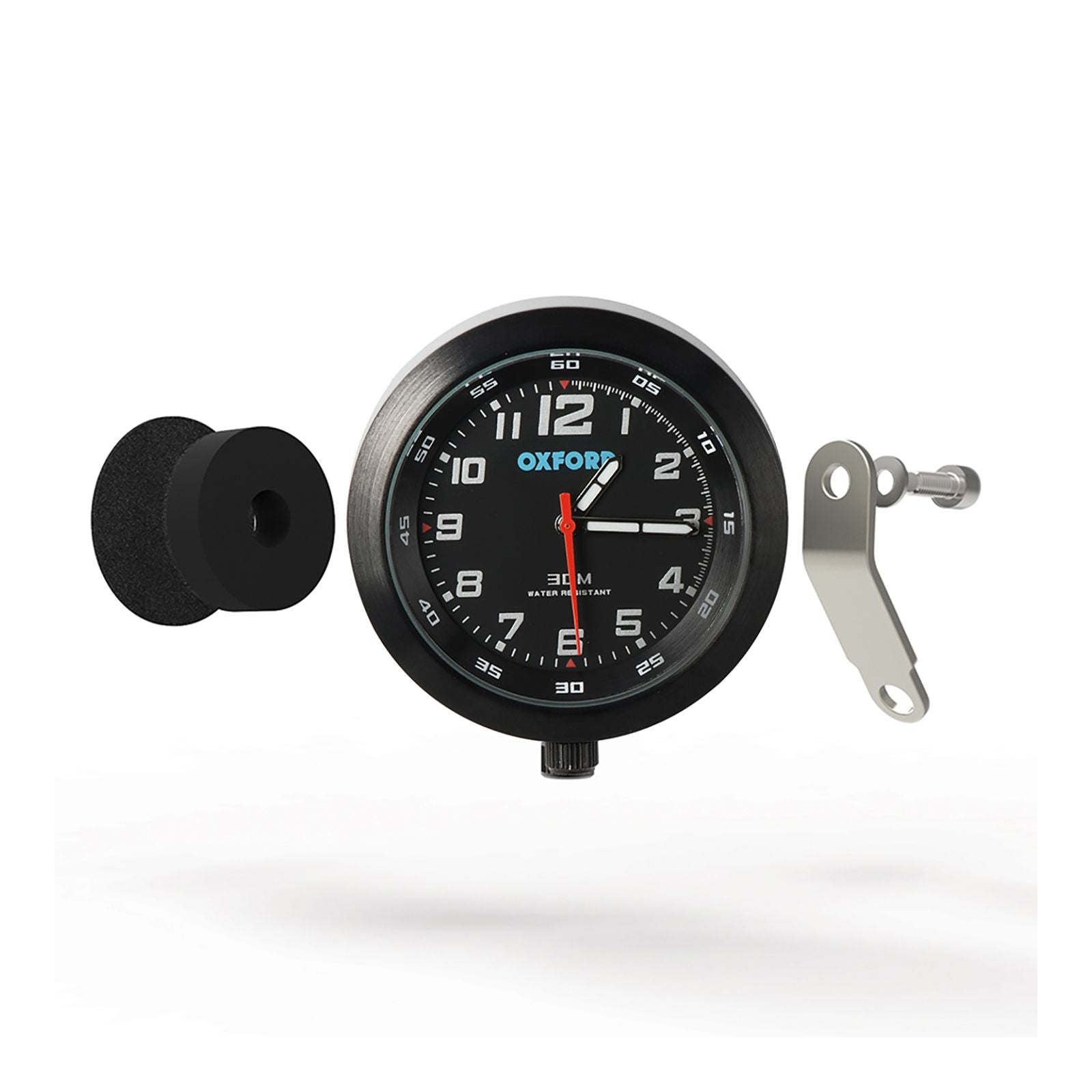 New OXFORD Clock Black Case & Black Face With Bracket #OXOX559