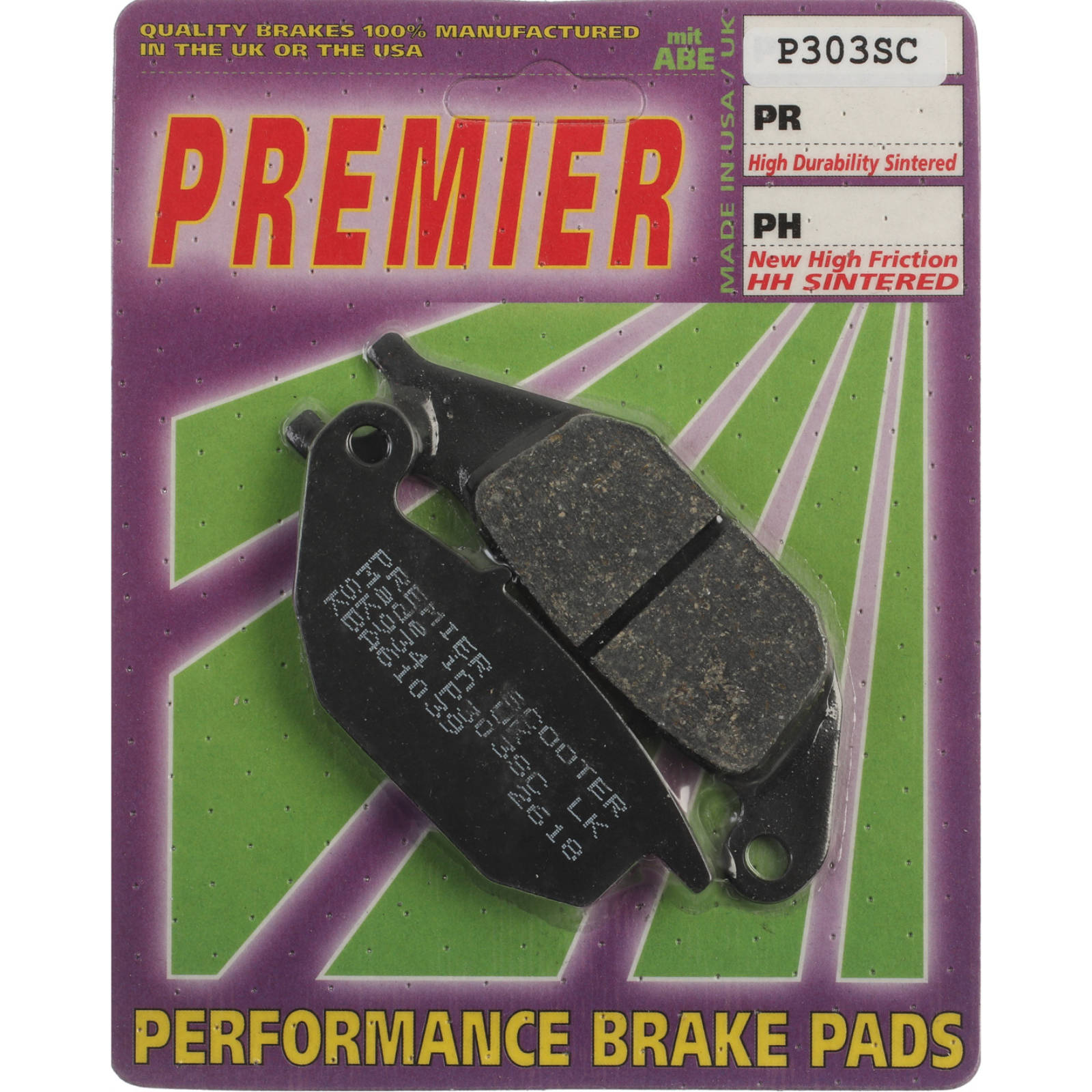 New PREMIER Brake Pads - P Organic Standard #PBP303
