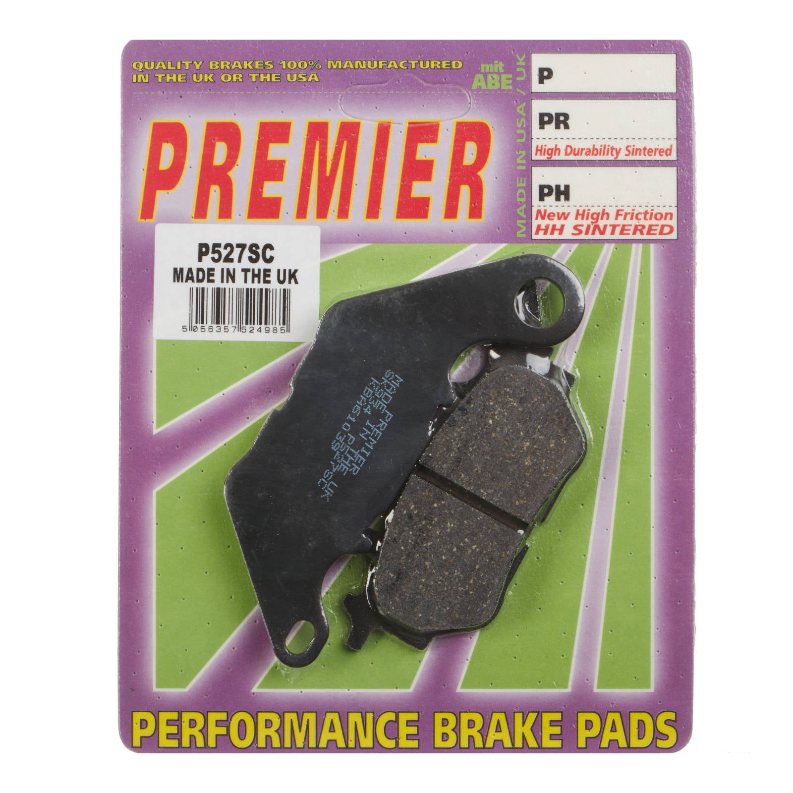 New PREMIER Brake Pads - P-Sc Organic Scooter #PBP527SC