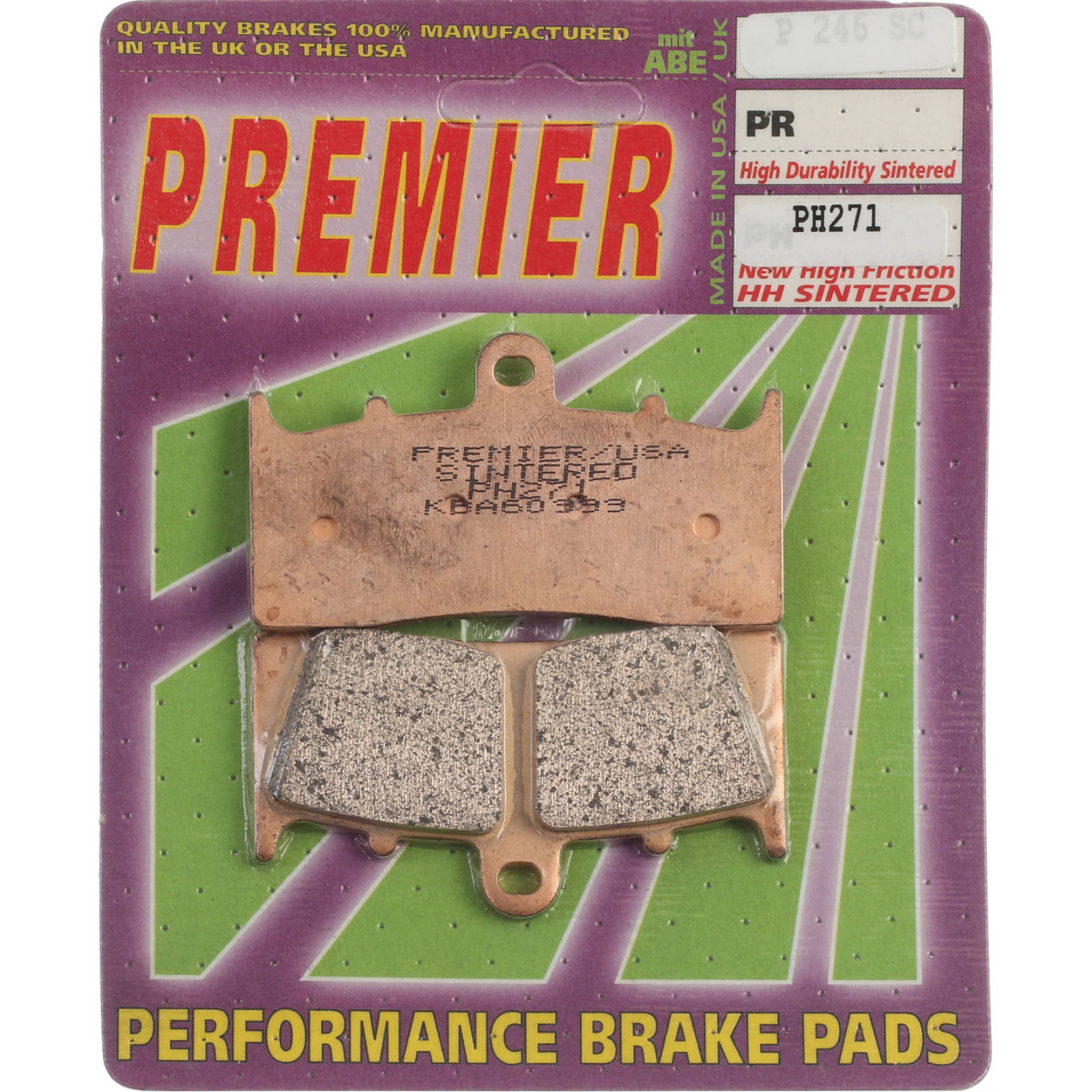 New PREMIER Brake Pad - PH Street Sintered (GF194S3) #PBPH271