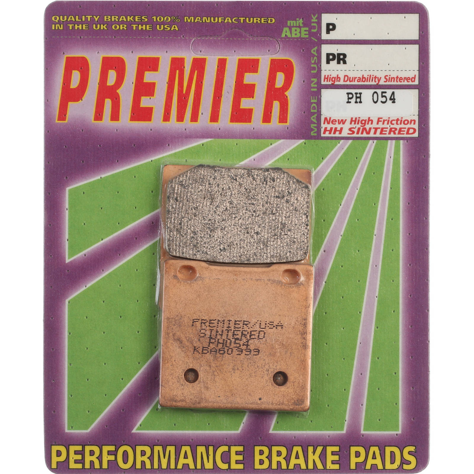 New PREMIER Brake Pads - PH Street Sintered #PBPH54