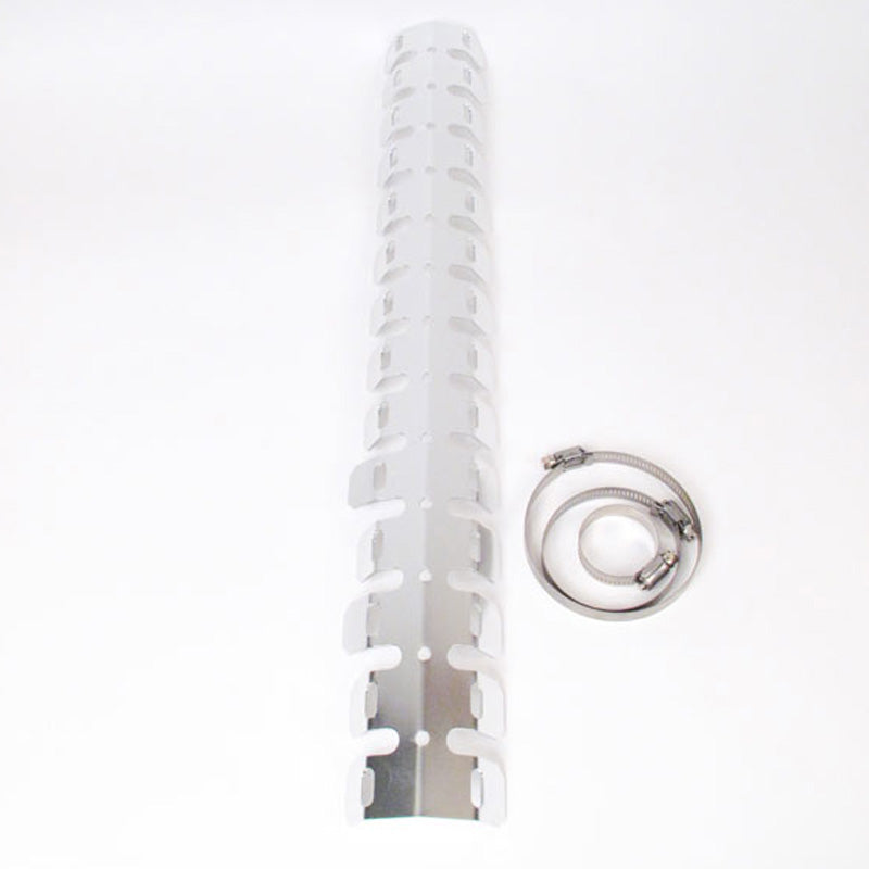 New WHITES Head Pipe Exhaust Guard With Clamp - Sil #PGS