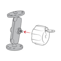 RAM MOUNTS Key Lock Knob With Brass Insert For B Size Socket ARMs #RAMKNOB3LU
