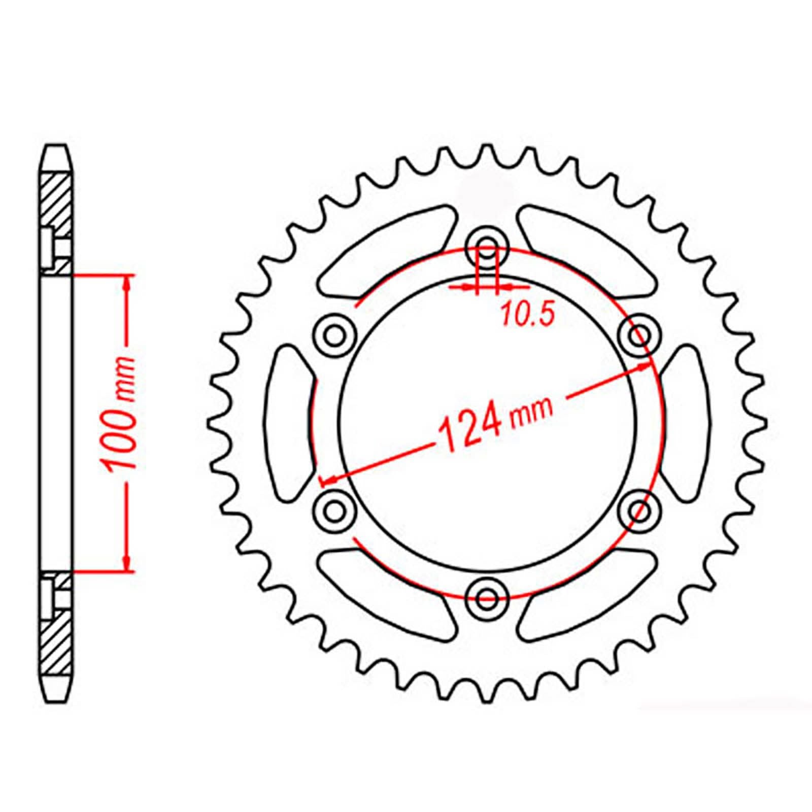 New MTX 735 Steel Sprocket - Rear #520 (46T) #SPR102746