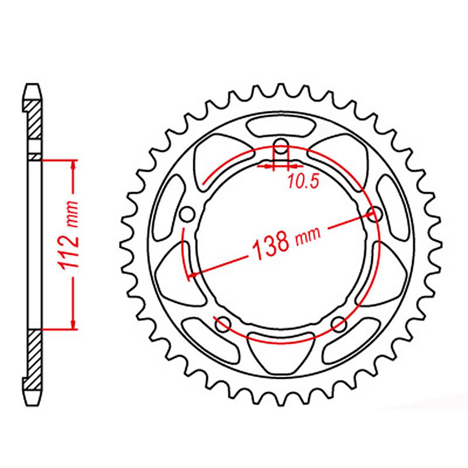 New MTX 1877 Steel Sprocket - Rear #525 (41T) #SPR468441