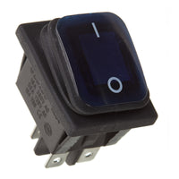 New WHITES 12V Rocker Switch On-Off Blue Waterproof 30x22 Rectang #SWW004