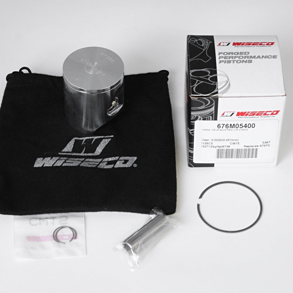 New WISECO Piston Kit (inc Rings, Pin, Clips) For HONDA CR125R W-676M05400