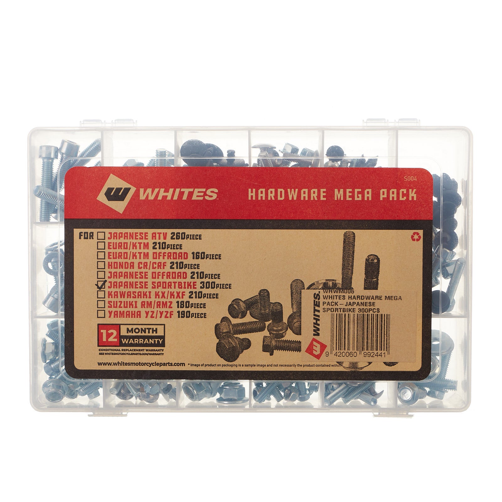 New WHITES Hardware Mega Pack For Japanese Sportbike 300Pcs #WHWM006