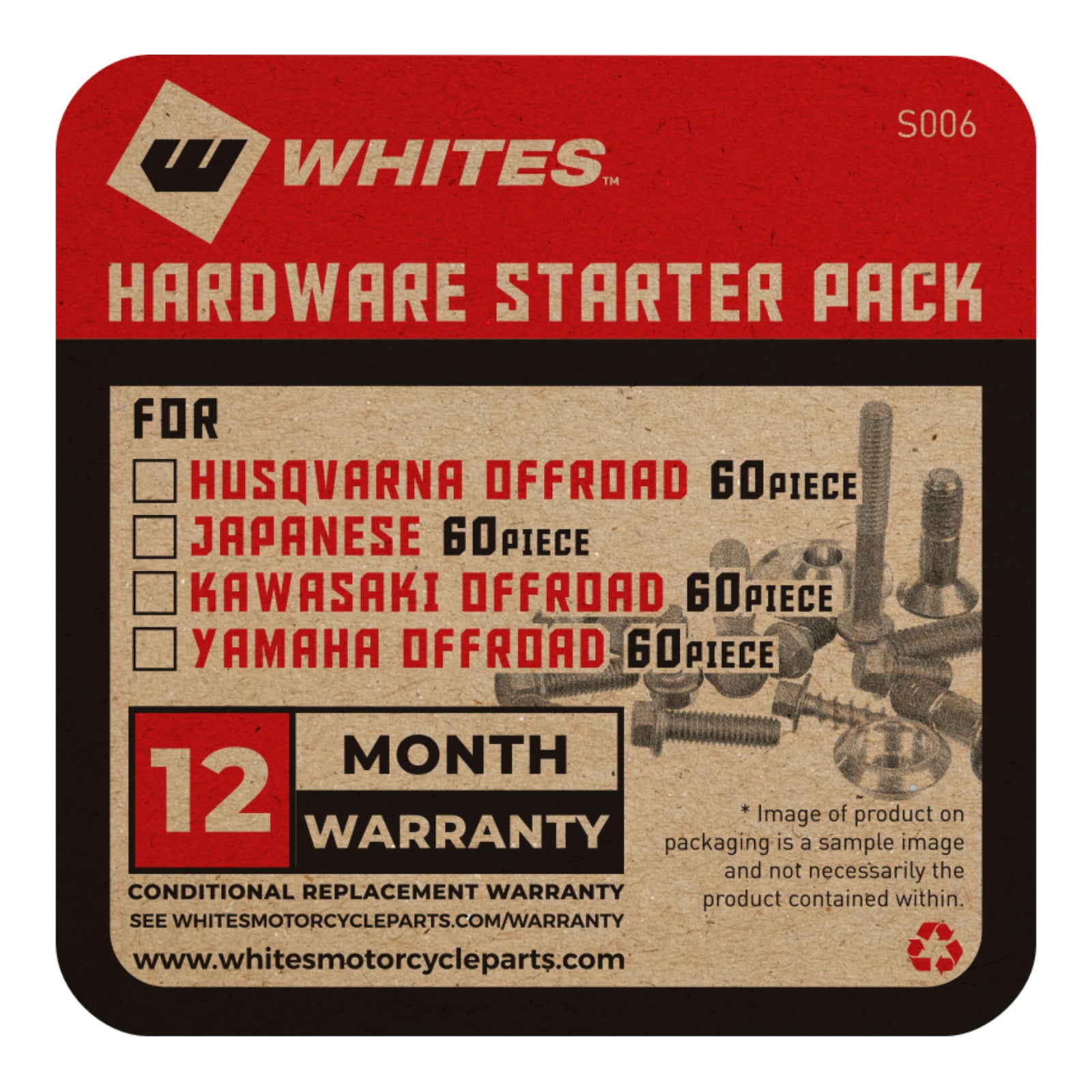 New WHITES Hardware Starter Pack For Japanese 60Pcs #WHWS002