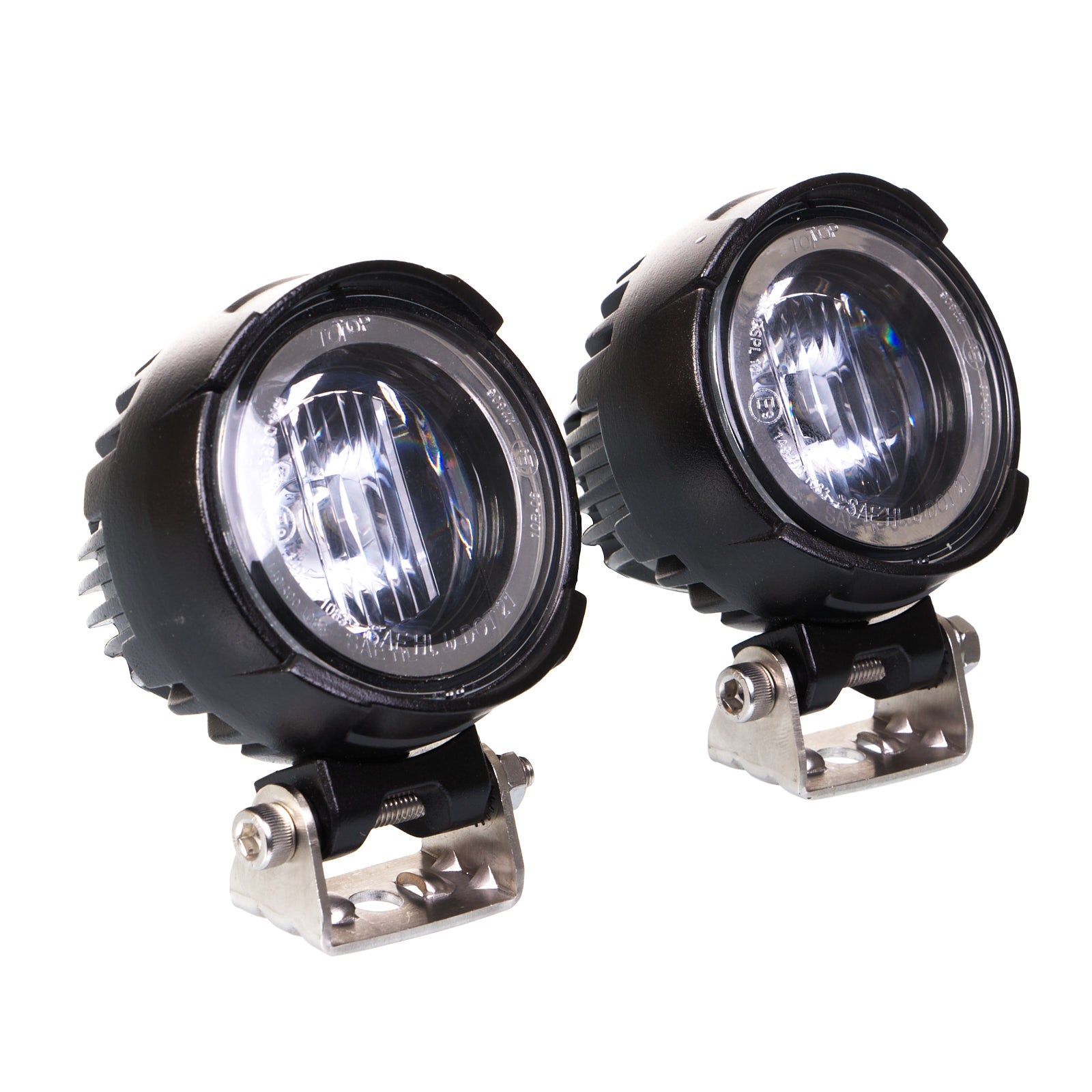 New WHITES LED Light 60mm Lens - Pair - Osram LED With Harness #WPEL60P
