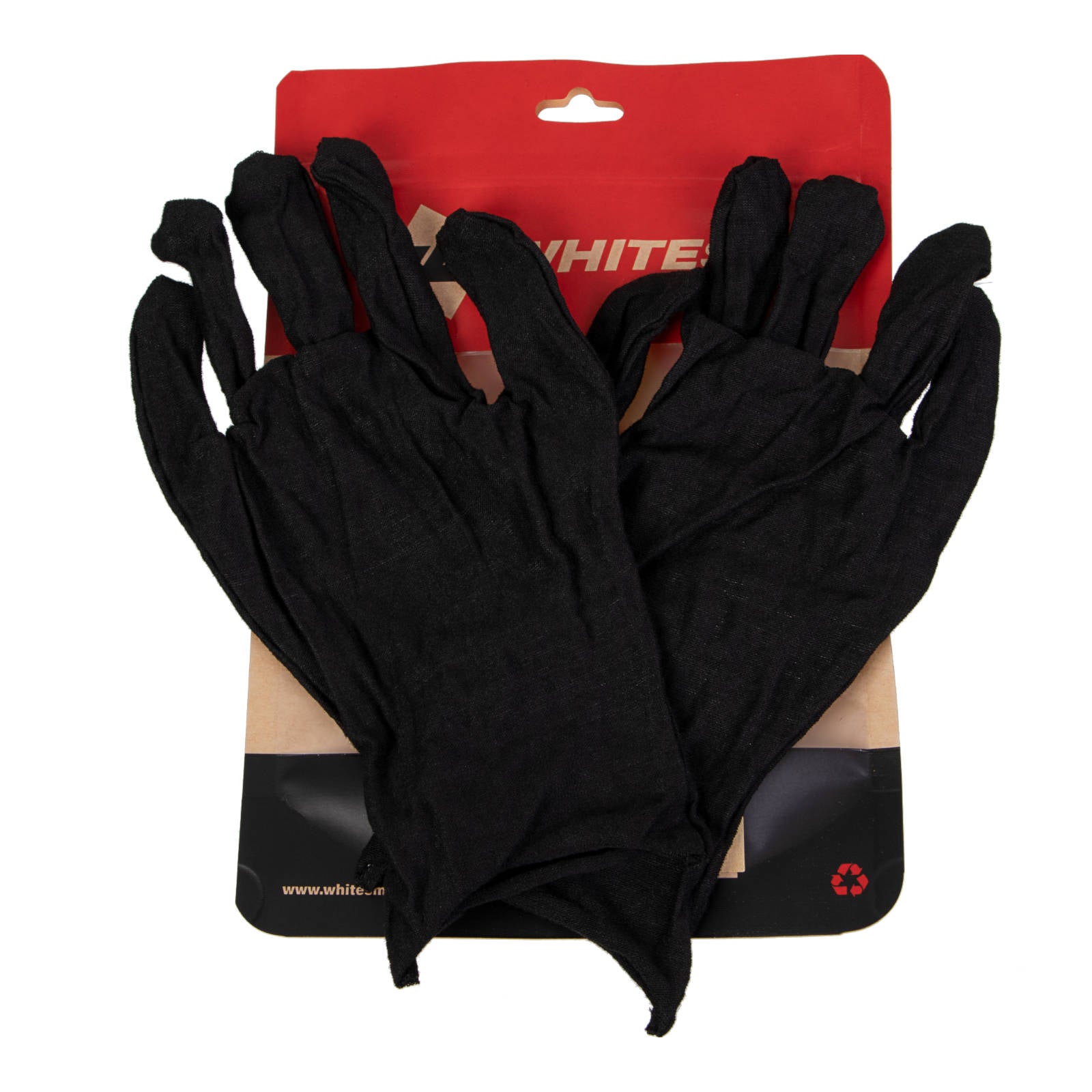 New WHITES Inner Gloves 16G Light - Black - XL #WPGILXL