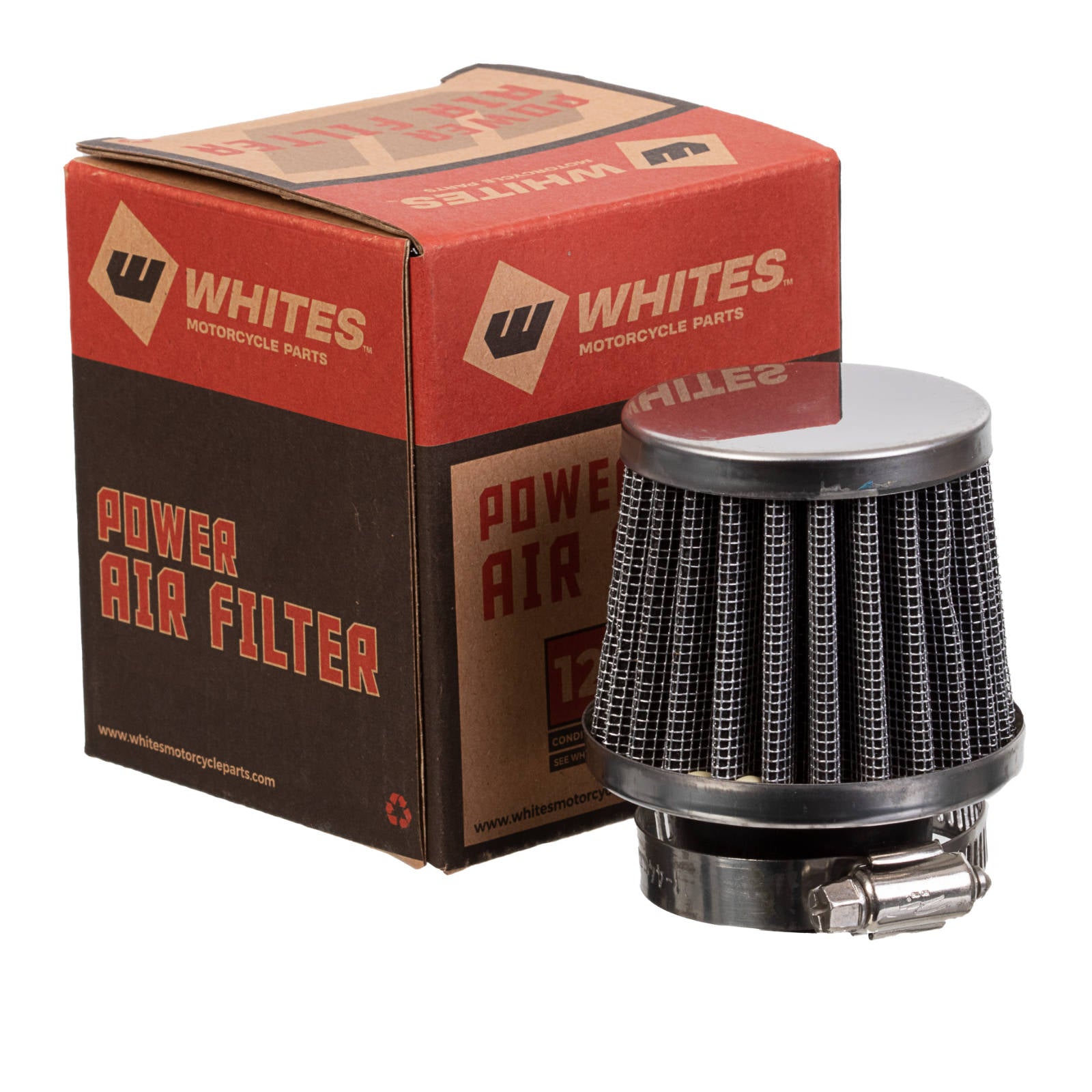 New WHITES Pod Air Filter Round - 28mm #WPPF28CHR
