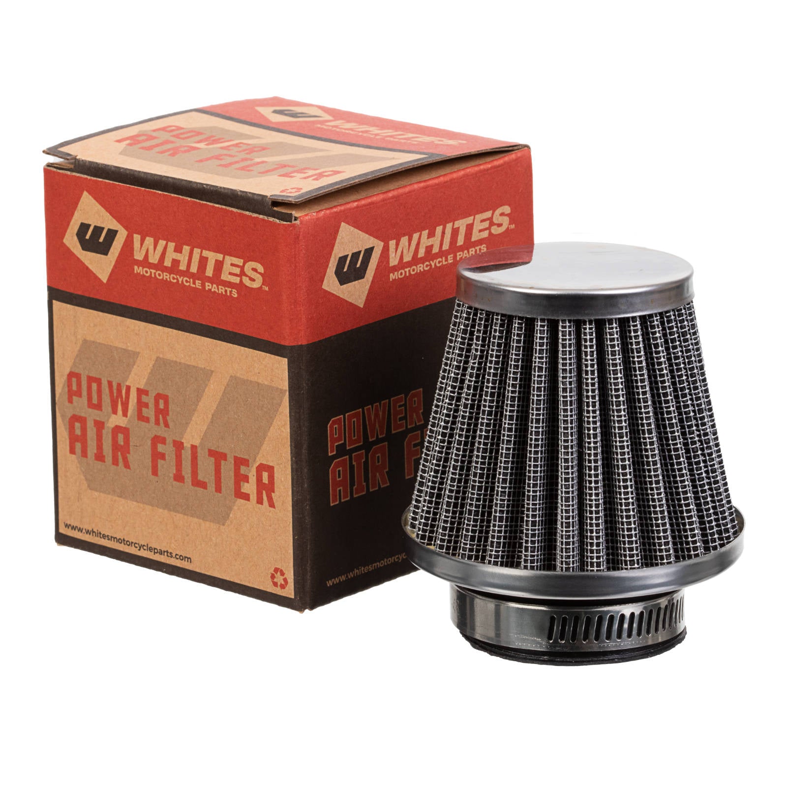 New WHITES Pod Air Filter Round - 39mm #WPPF39CHR