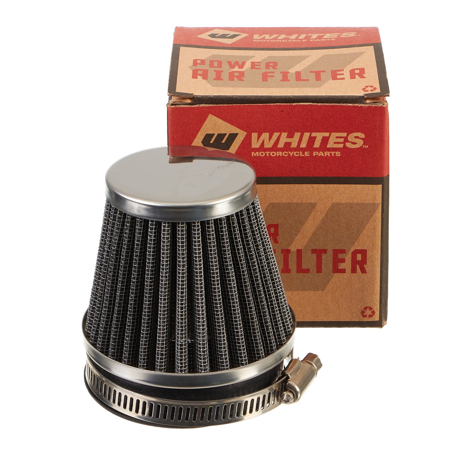 New WHITES Pod Air Filter Round - 56mm #WPPF56CHR