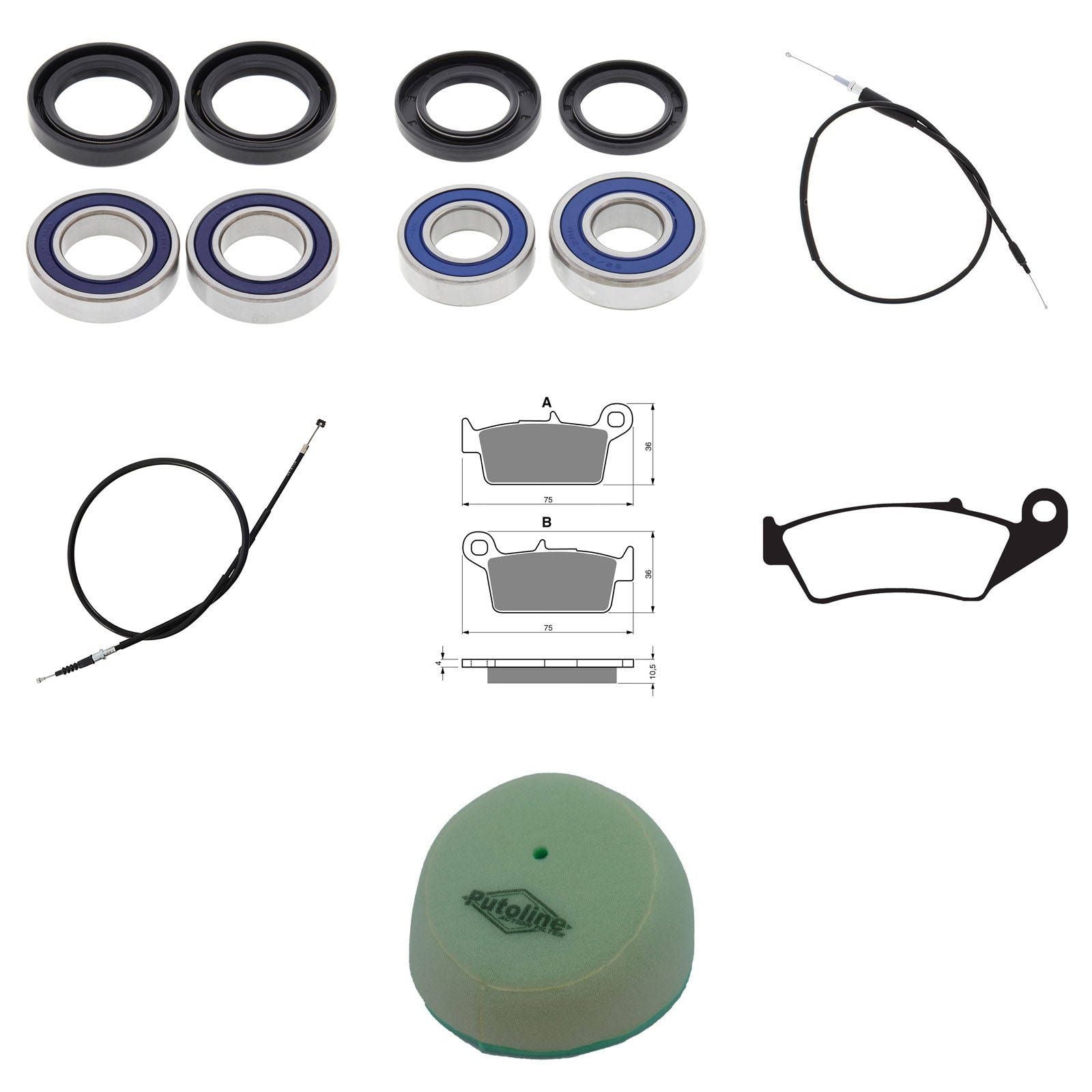 New WHITES Off Road Refurb Kit For Yamaha YZ125 1999-2001 #WPRDB07012
