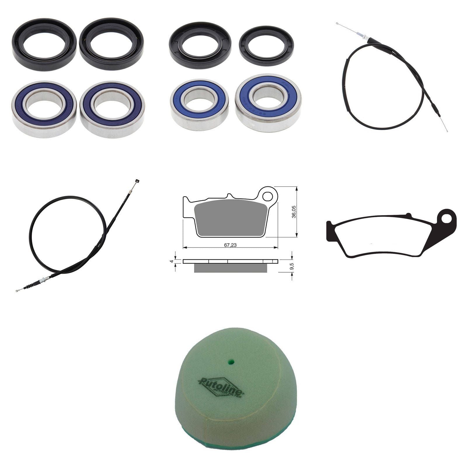 New WHITES Off Road Refurb Kit For Yamaha YZ125 2003-2004 #WPRDB07014