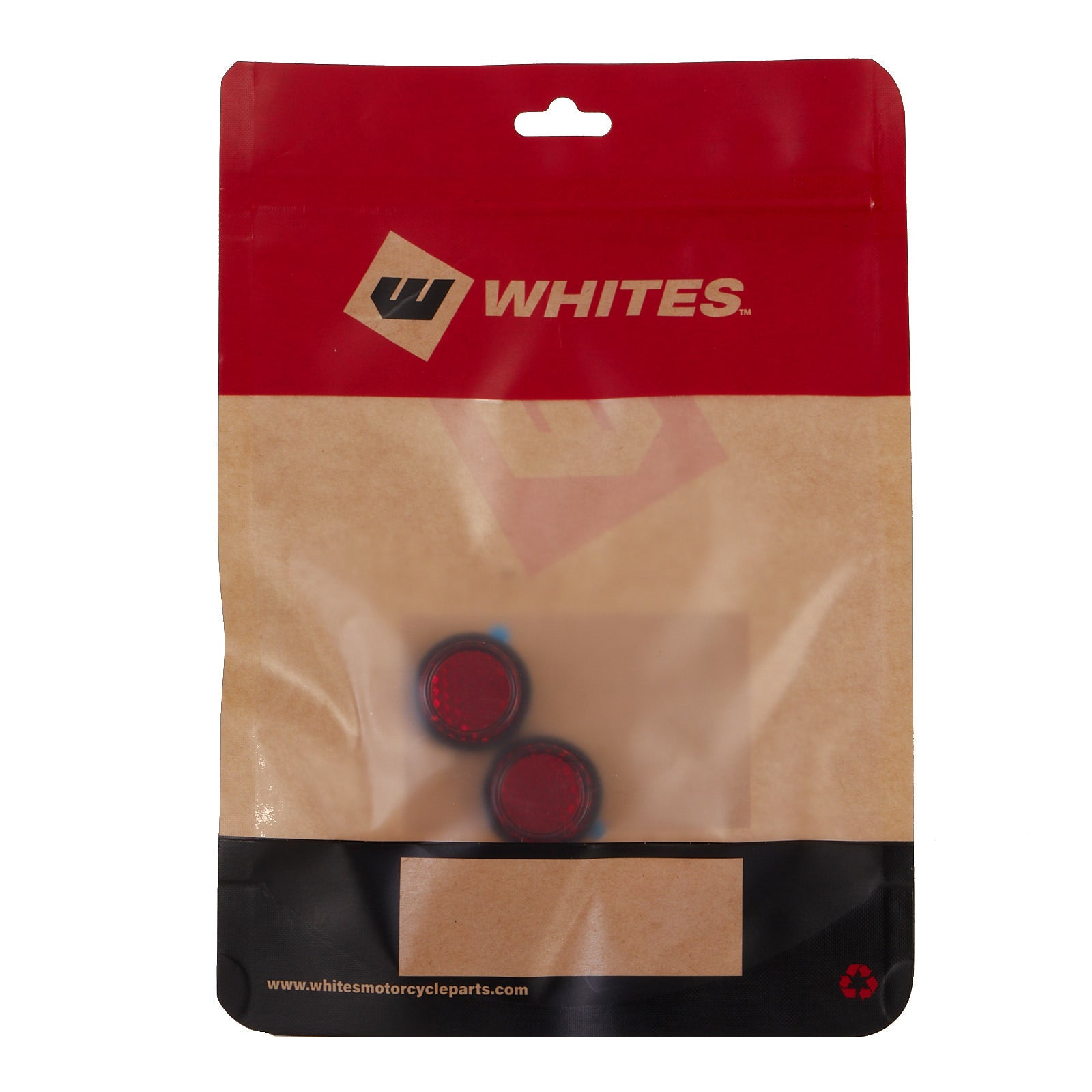 New WHITES Reflectors - Round - 22mm - Pair #WPREFROUND
